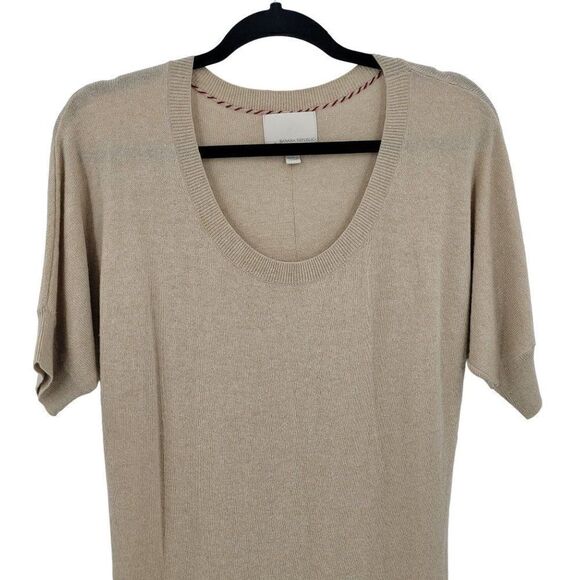 Banana Republic Heritage Wool Cashmere Mini Sweater Dress M Tan Lagenlook - Picture 4 of 12